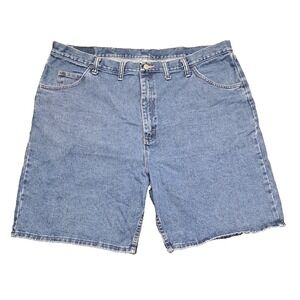Wrangler Shorts Mens Sz 44 Denim Blue Jeans 5-Pocket 100% Cotton